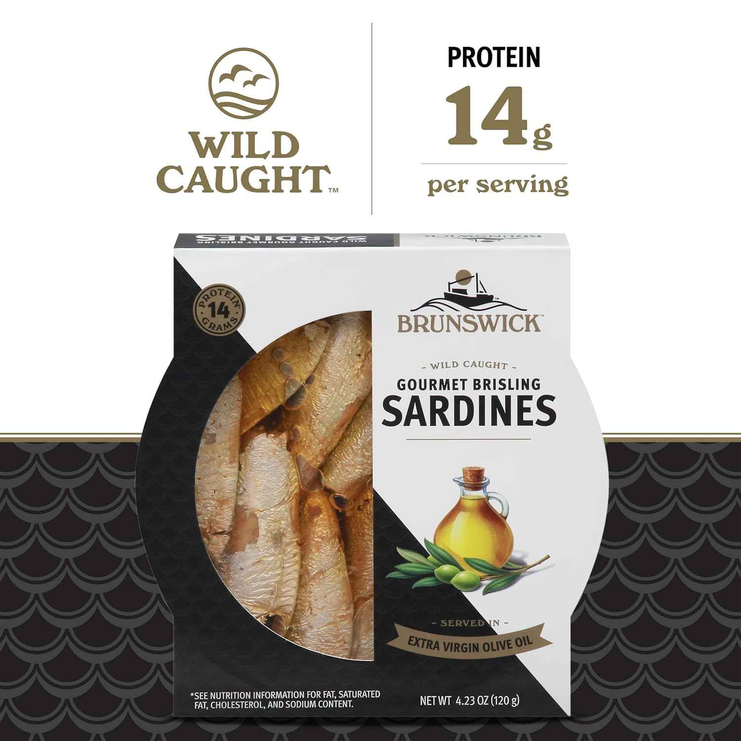 Brunswick Smoked Sardines in EVOO – Shelf Stable Travel Snack for Road Trips and RVs