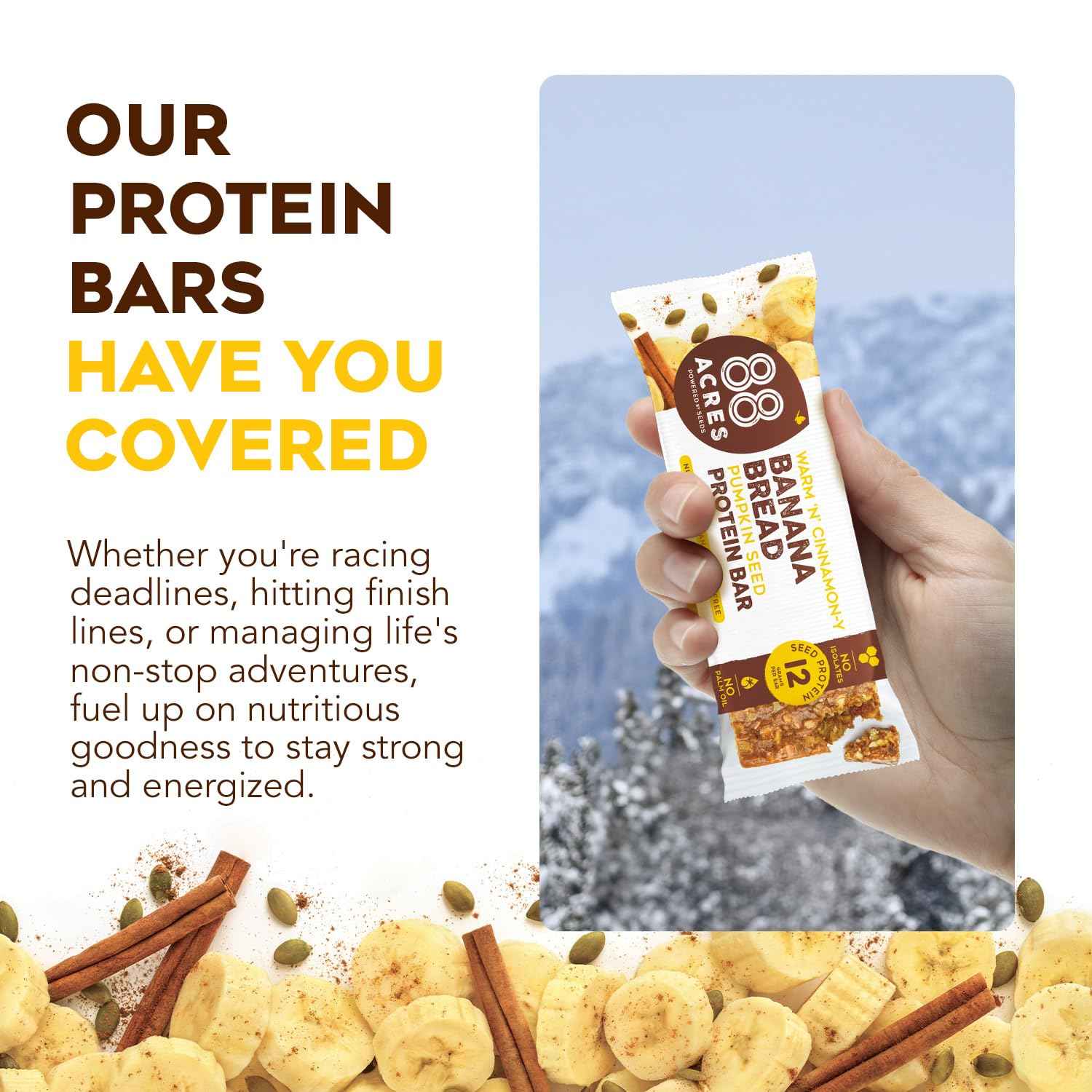 88 ACRES Banana Bread Seed Protein Bar – Thoughtful Allergy-Safe Gift for Health-Conscious Friends