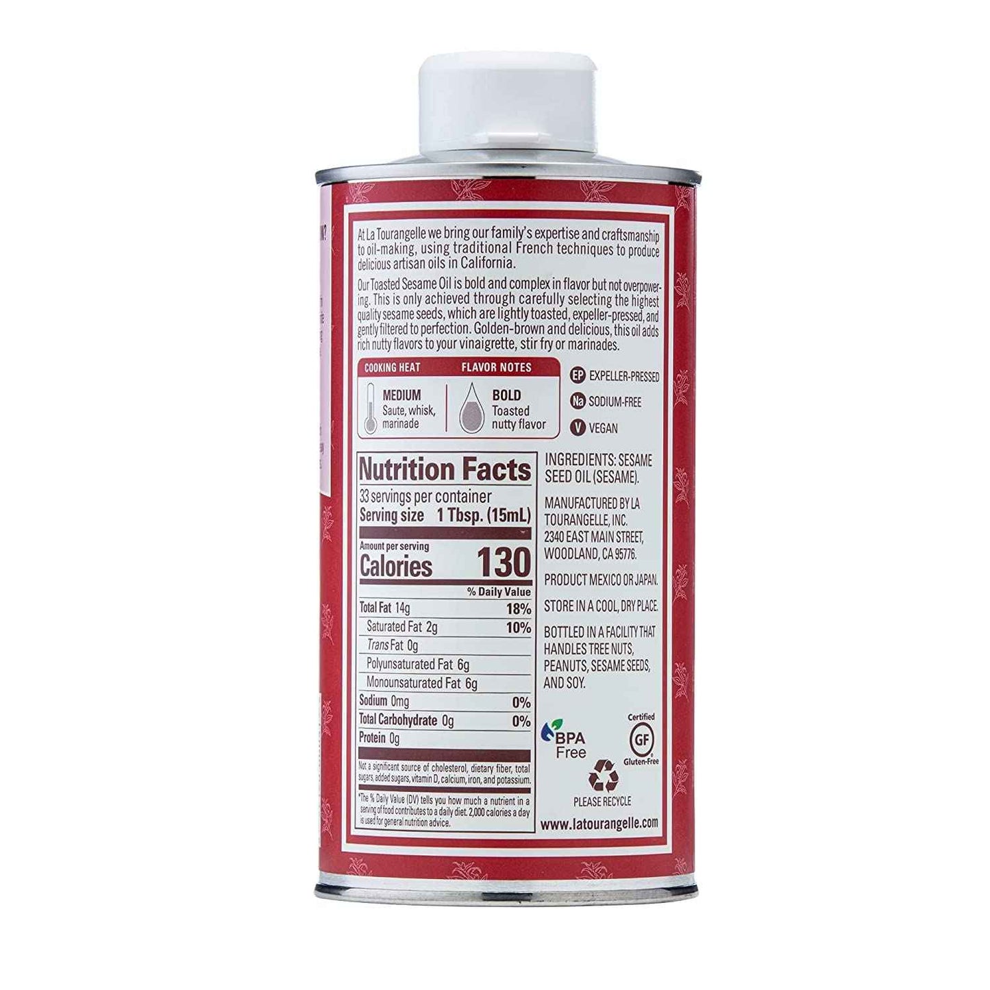 La Tourangelle Sesame Oil Spray – Speedy Pan Coating for Efficient Home Meal Prep