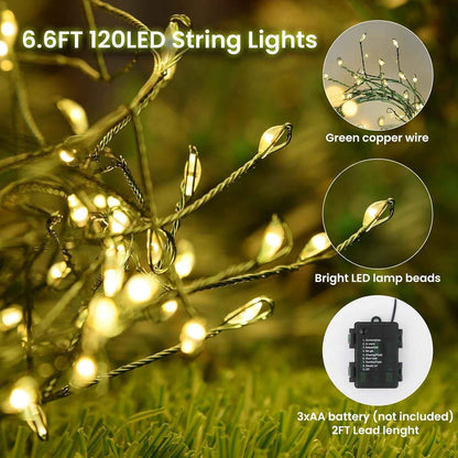 Dailyart Starry Lights 6ft 200 LED – Thoughtful Housewarming Gift and Birthday Present for Her, Warm White