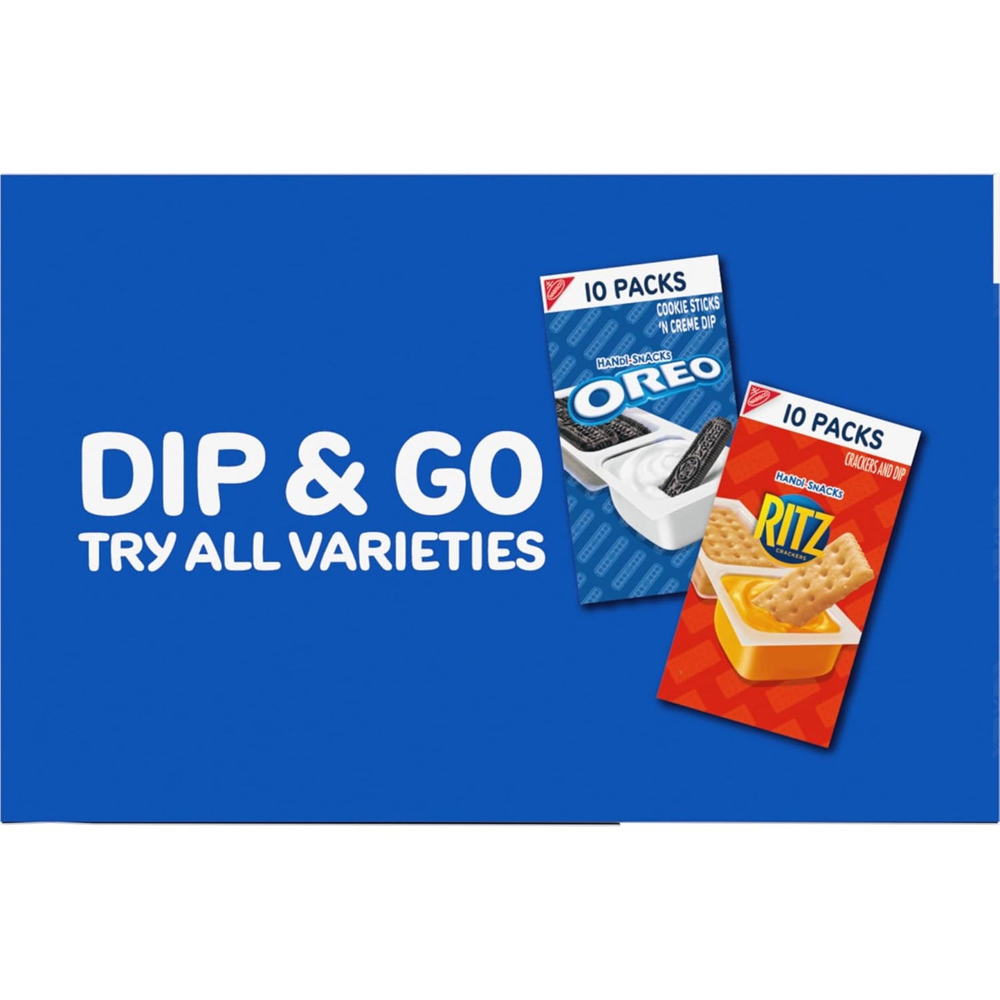 Handi-Snacks OREO Cookie Sticks 'N Creme Dip Snack Packs for Road Trips, Picnics, and Theme Park Bags, 20 Portable Packs
