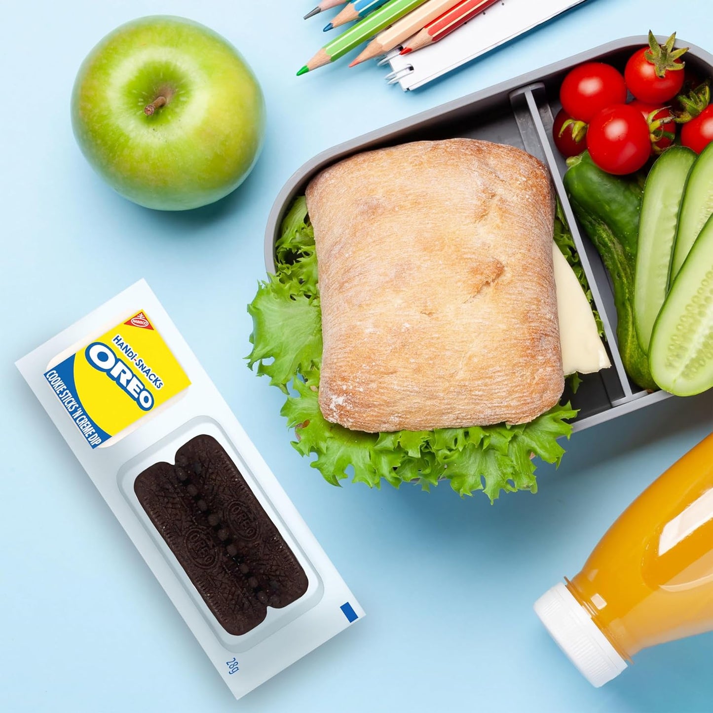 Handi-Snacks OREO Cookie Sticks 'N Creme Dip Snack Packs for Road Trips, Picnics, and Theme Park Bags, 20 Portable Packs