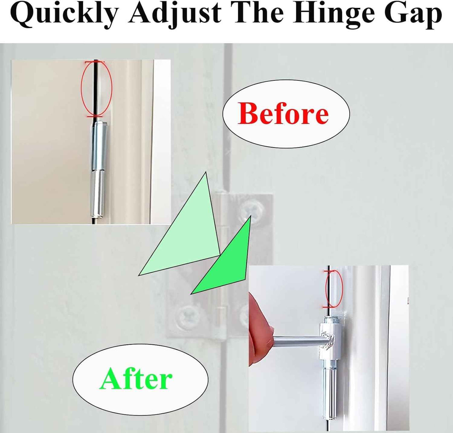 Door Hinge Gap Adjusting Wrench Tool, Single Dual-Head Tool That Replaces Multiple Wrenches in a Clean Field Kit for Door Installers