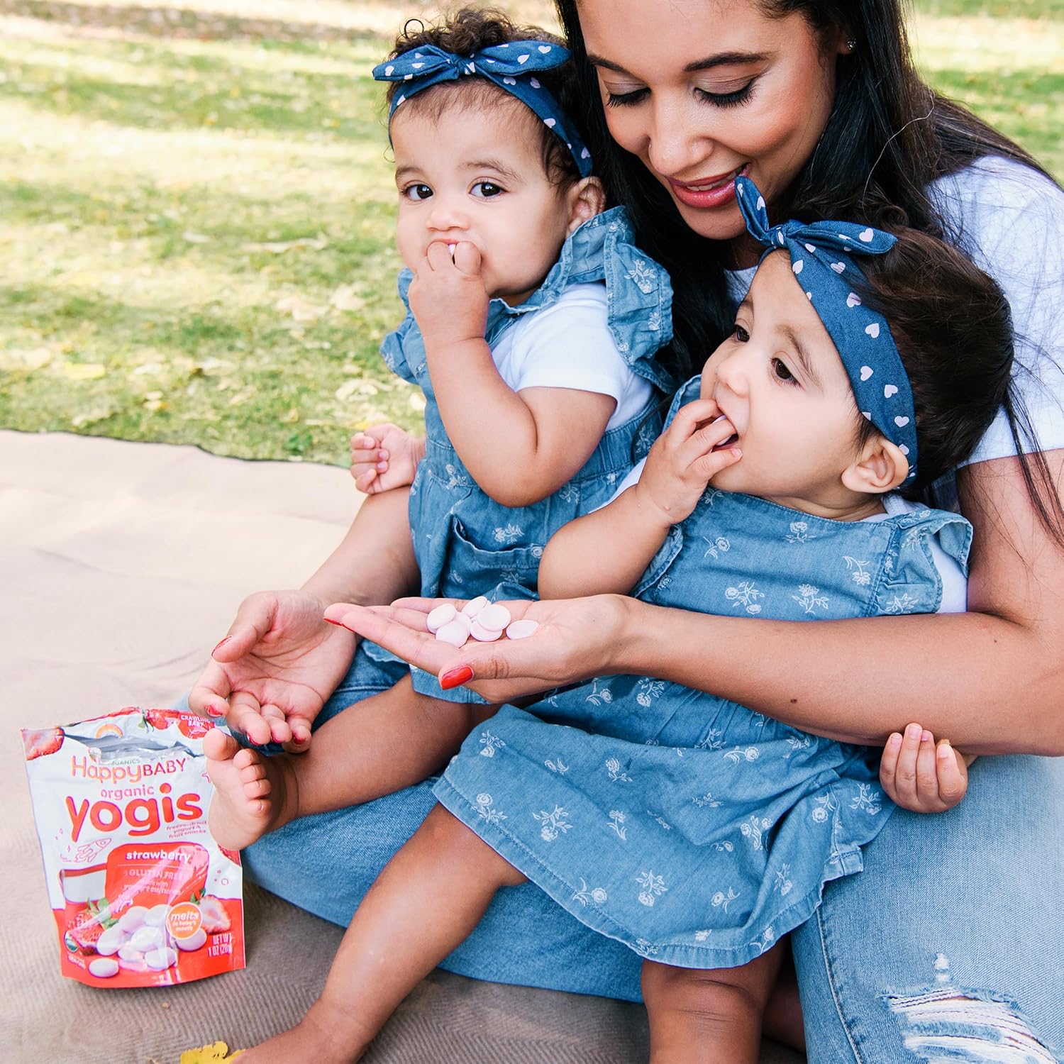 Happy Baby Organics Greek Yogis USDA Organic Protein Snack for Babies Starting Solids, Strawberry Banana, 1 oz Pouch