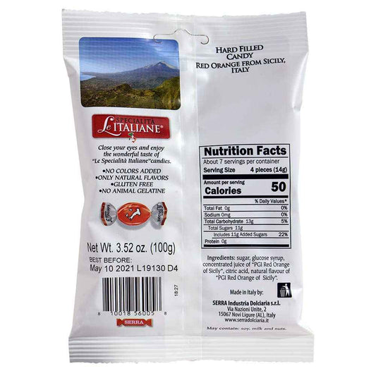Serra Le Italiane PGI Red Orange of Sicily Candy – Artisanal Imported Italian Confections for a Curated Cheese and Dessert Board