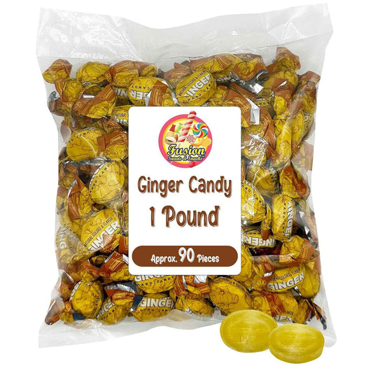 Ginger Candy – 1 lb Bag of Individually Wrapped Hard Candies for Pregnancy Nausea and Morning Sickness Relief