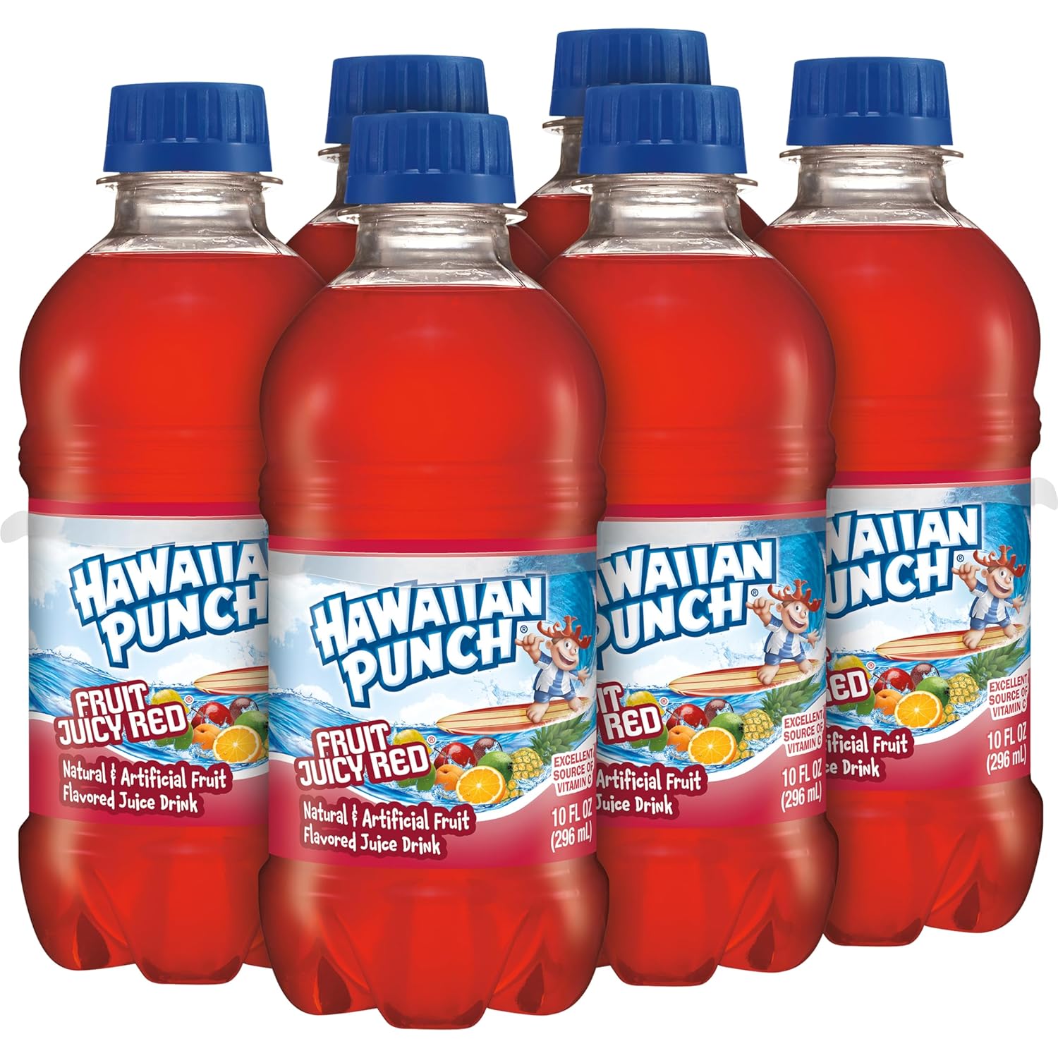 Hawaiian Punch 10oz Bottles 24 Pack – Portable Juice Drink for Picnics, Coolers, and Road Trip Cup Holders
