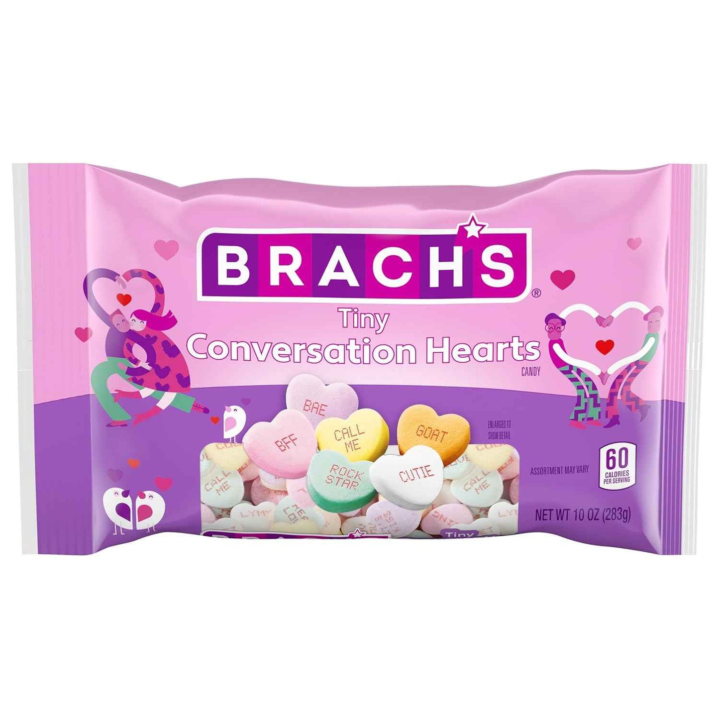Brach's Tiny Conversation Hearts – Colorful Valentine's Day Candy Buffet Display, 14 oz Bulk Heart Shaped Treats