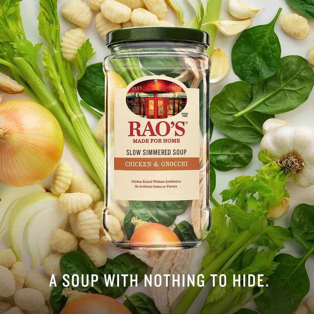 Rao's Made for Home Chicken Gnocchi Soup 16oz – Nourishing Italian Comfort Meal for Recovery and Self-Care Days