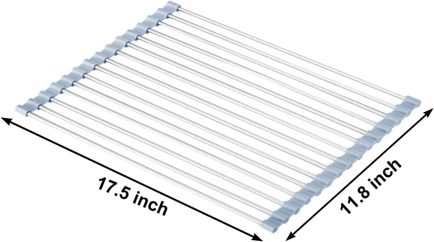 MECHEER Roll-Up Dish Drying Rack – Portable Outdoor Sink Accessory for Camping and Picnics