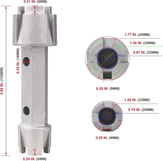 HAUTMEC PL0030 Tub Drain Remover Wrench – Plumber Productivity Tool for Fast Bathroom Service Calls