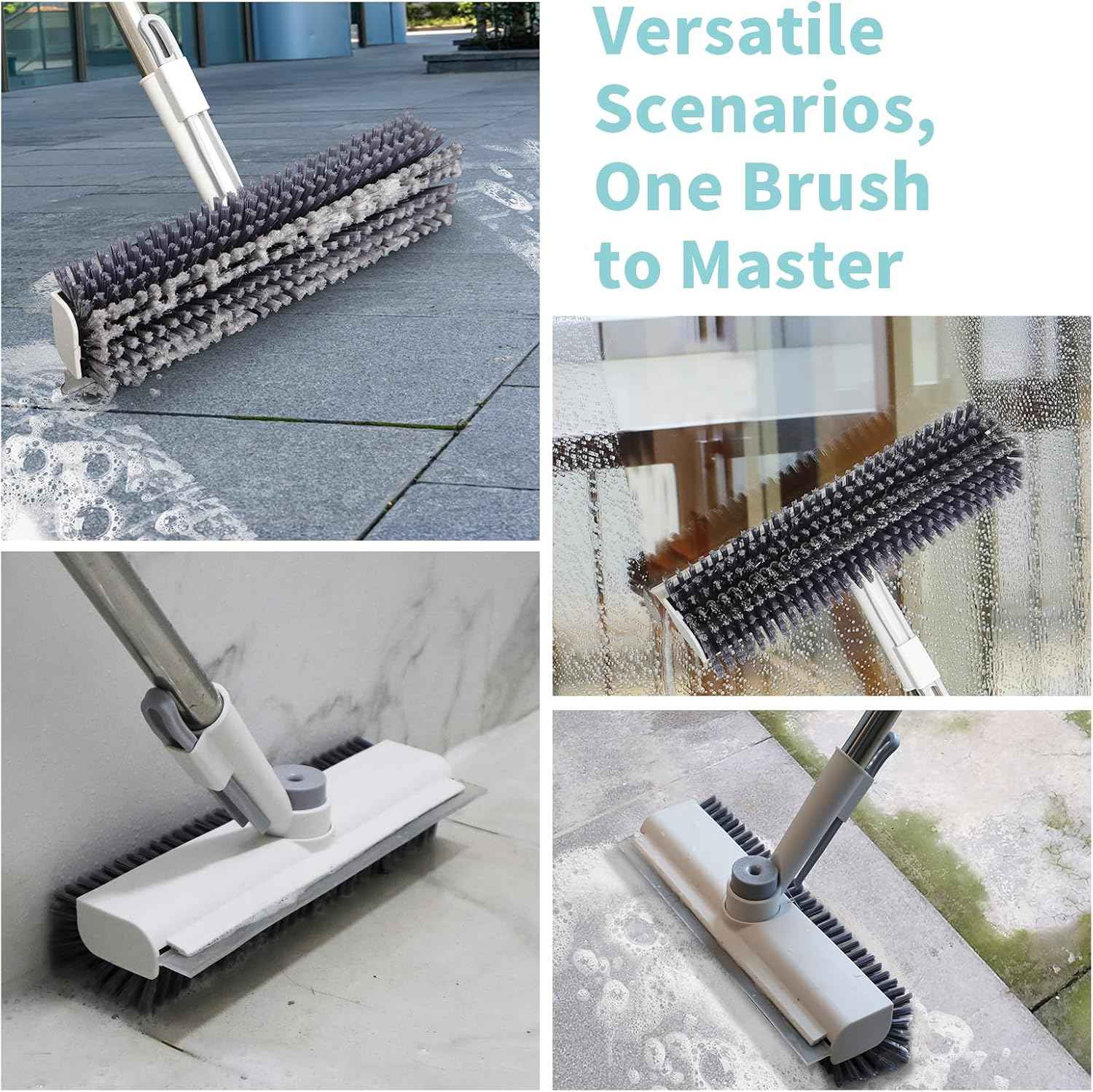 [Brand] 3-in-1 Scrub Brush with Extendable Handle – Patio and Pool Deck Cleaner for Outdoor Surfaces