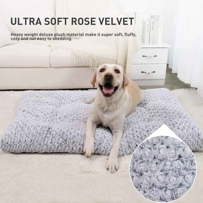 KSIIA Anti-Slip Washable Dog Crate Mat Non-Skid Secure Sleep Surface