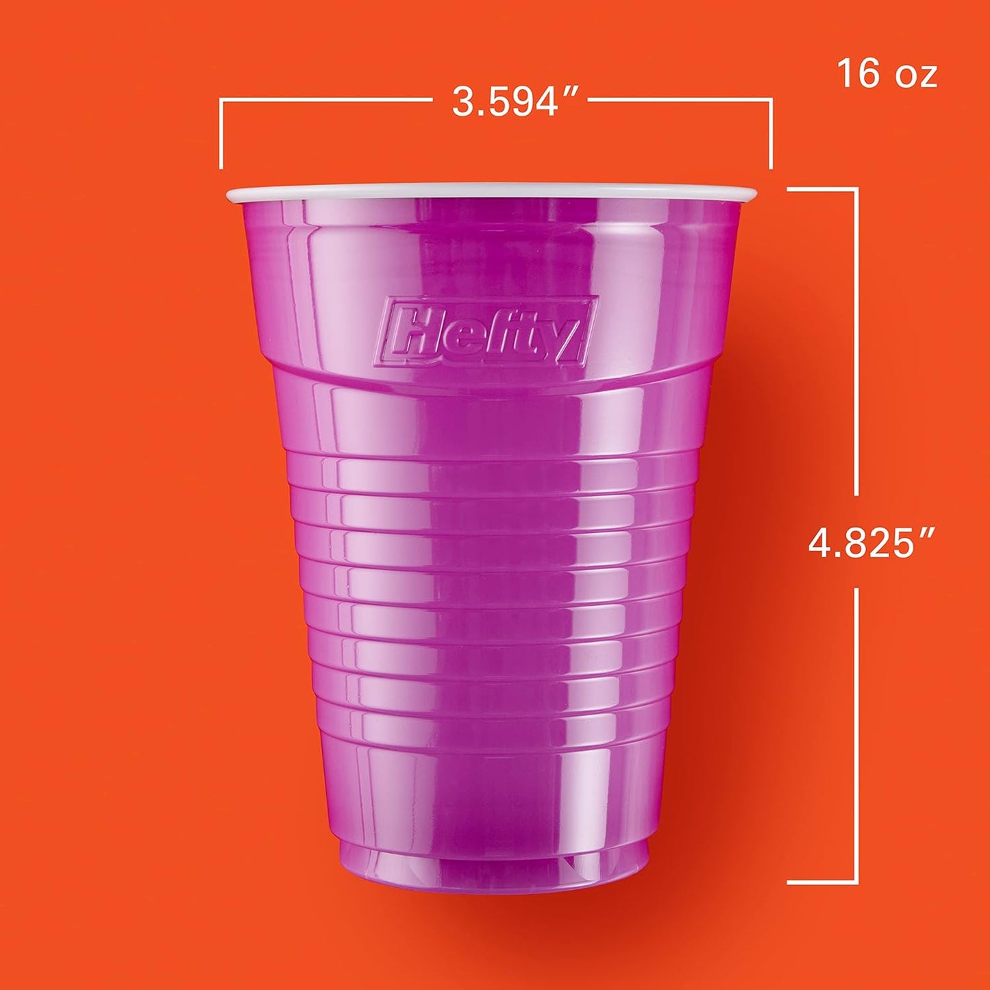Hefty Party On Disposable Cups – Decorative Fourth of July Entertaining Serveware with Bright Patriotic Color Palette, 76 Pieces