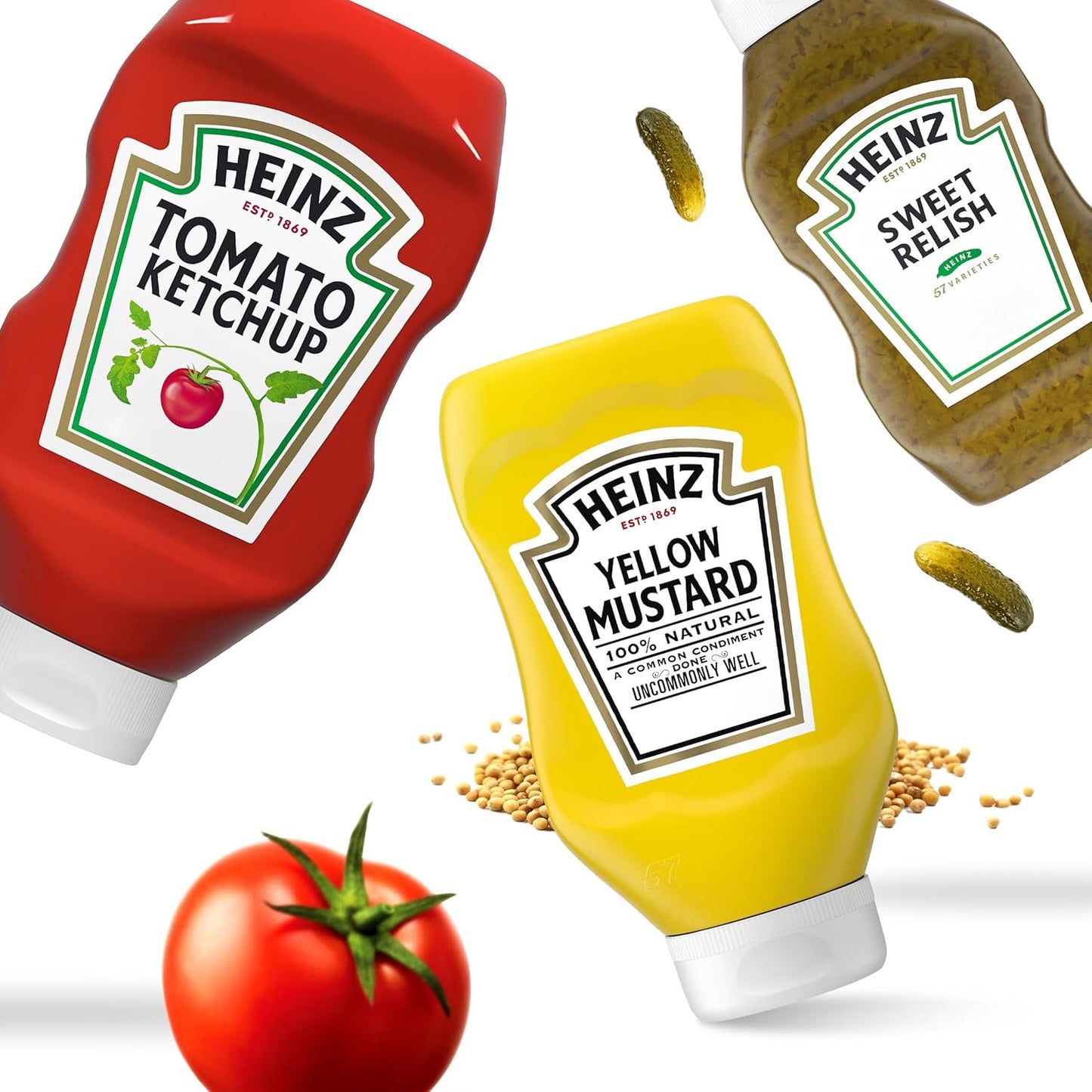 Heinz Grill Pack – Family-Friendly Ketchup, Relish and Mustard Trio for Kid Cookouts and Burger Nights