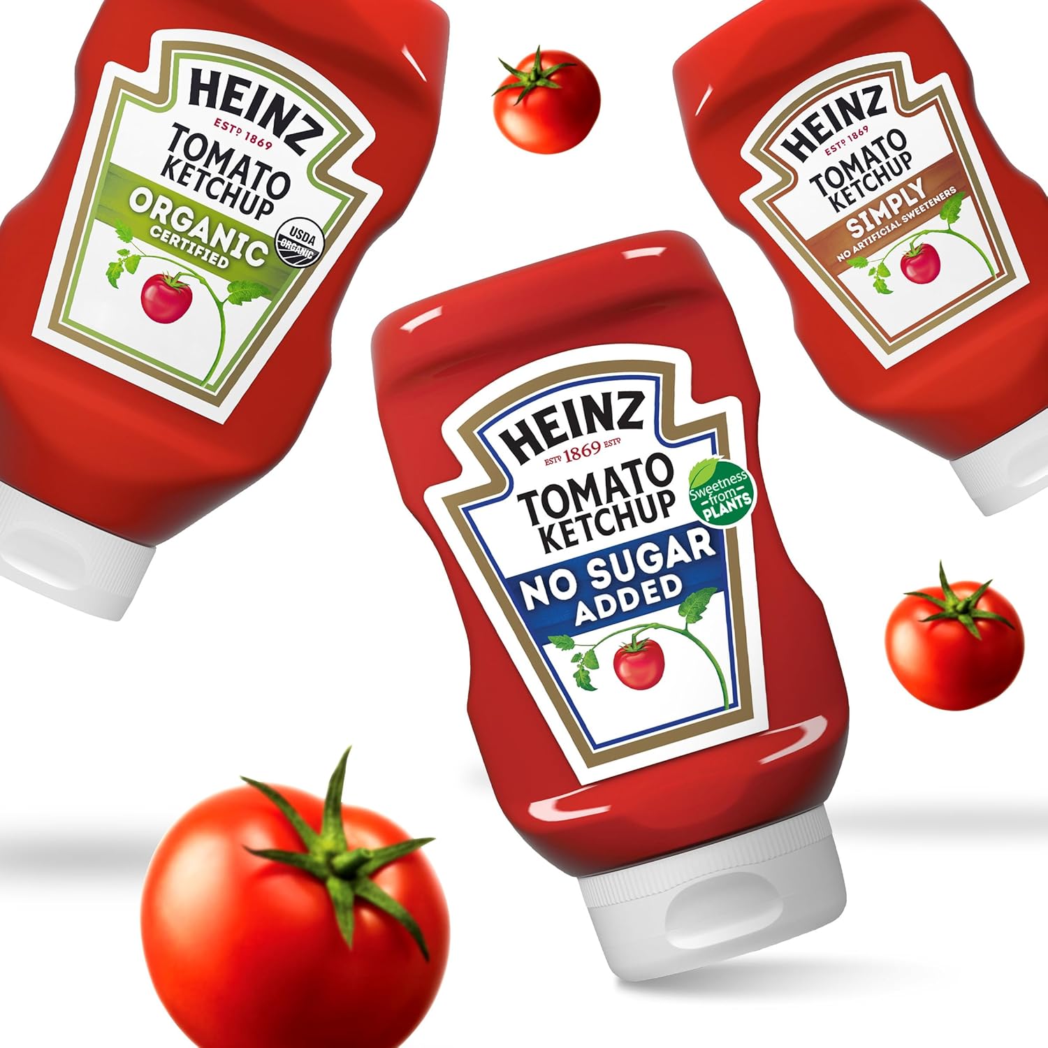 Heinz No Sugar Added Ketchup – Kid-Friendly Dip for Nuggets, Fries, and Lunchboxes