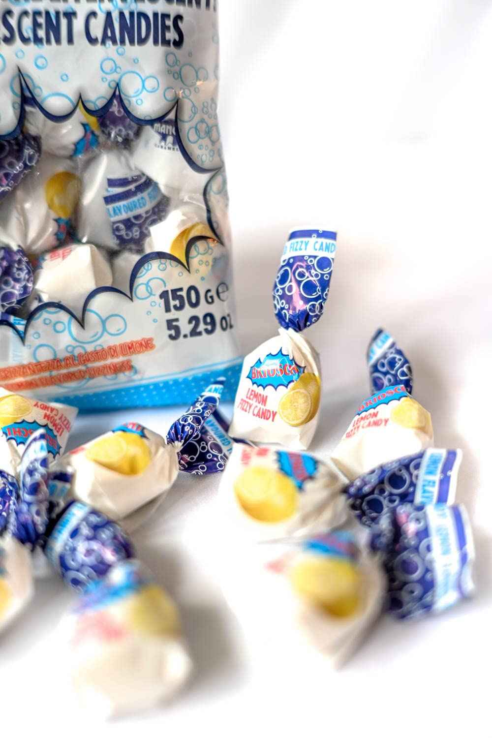 Brioschi Italian Fizzy Lemon Candies – Heritage Stocking Stuffer and Holiday Gift Bag Candy