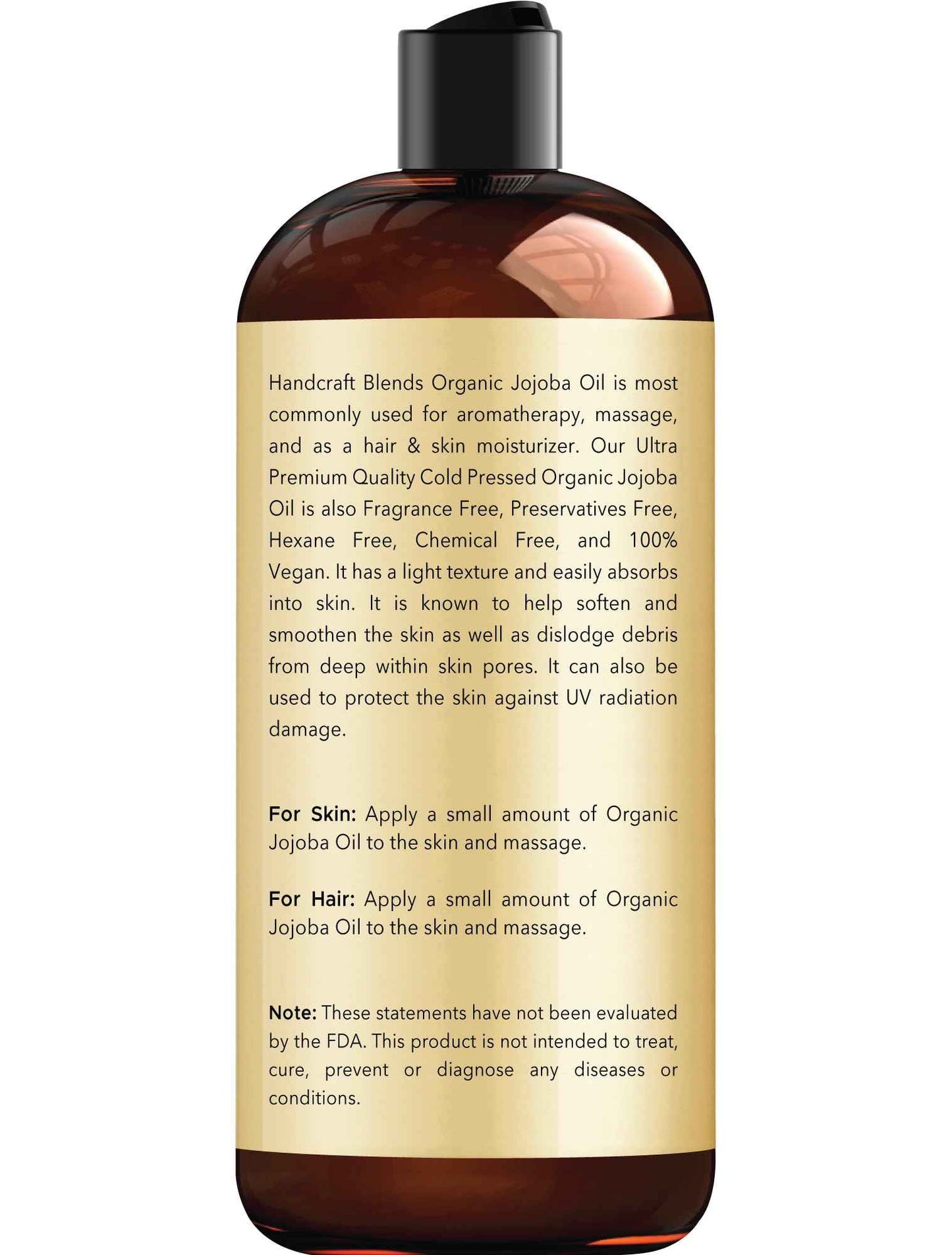 Handcraft Blends USDA Organic Jojoba Oil – Single-Bottle Minimalist Skincare, One Product for Face Hair and Body Routines