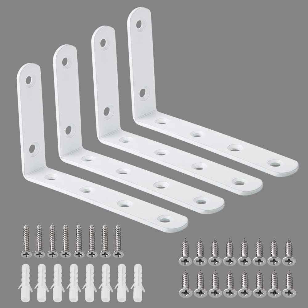 Alise Floating Shelf Brackets – Secure Wall Mount Hardware, Rust Resistant Stainless Steel Bracket for Worry Free Install