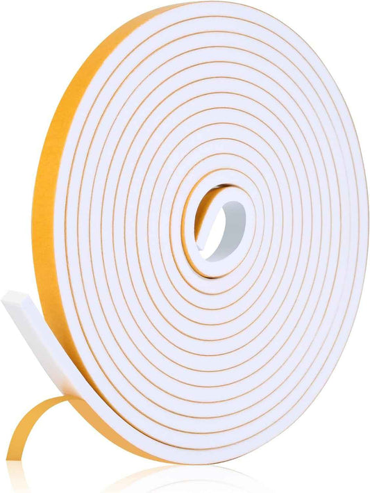 Fowong Weather Stripping Seal – Simple Peel-and-Stick Foam Tape for Clutter-Free Homes, 16ft Neutral Color Insulation