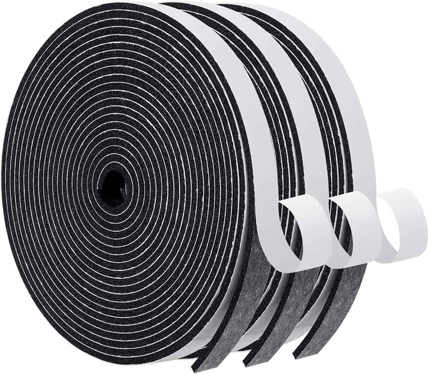 MAGZO Weather Stripping Door Seal – Sleek Black Foam Tape for Window Frames and Modern Interior Doors