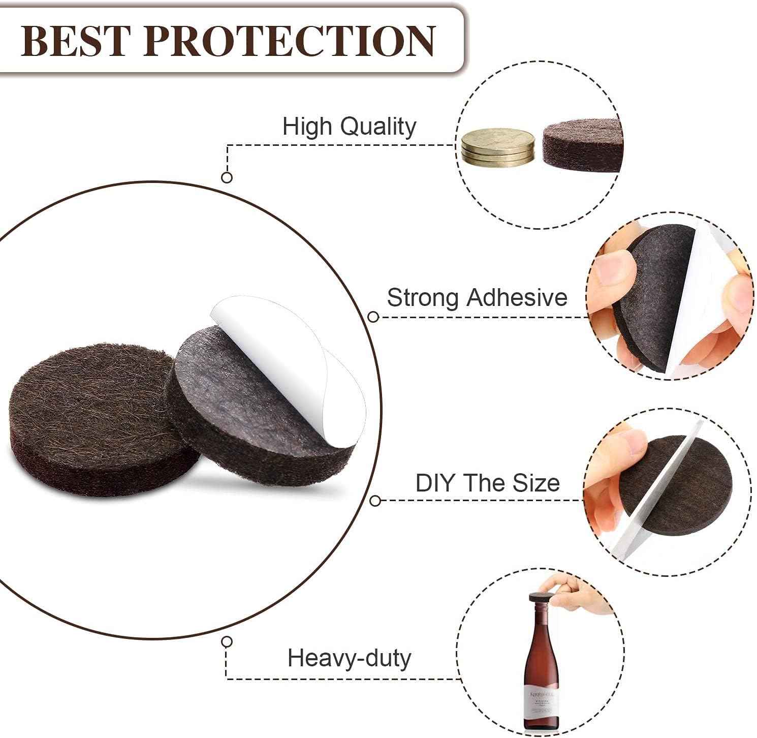 Yelanon Felt Furniture Pads - Thoughtful Housewarming Gift for New Homeowners, Brown