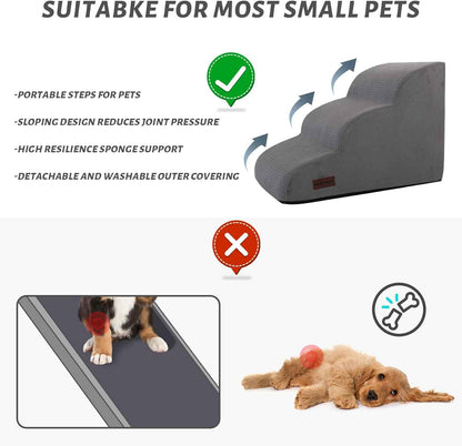 Aodisman Pet Recovery Steps – Supportive Foam Stairs for Senior Dogs and Injured Cats