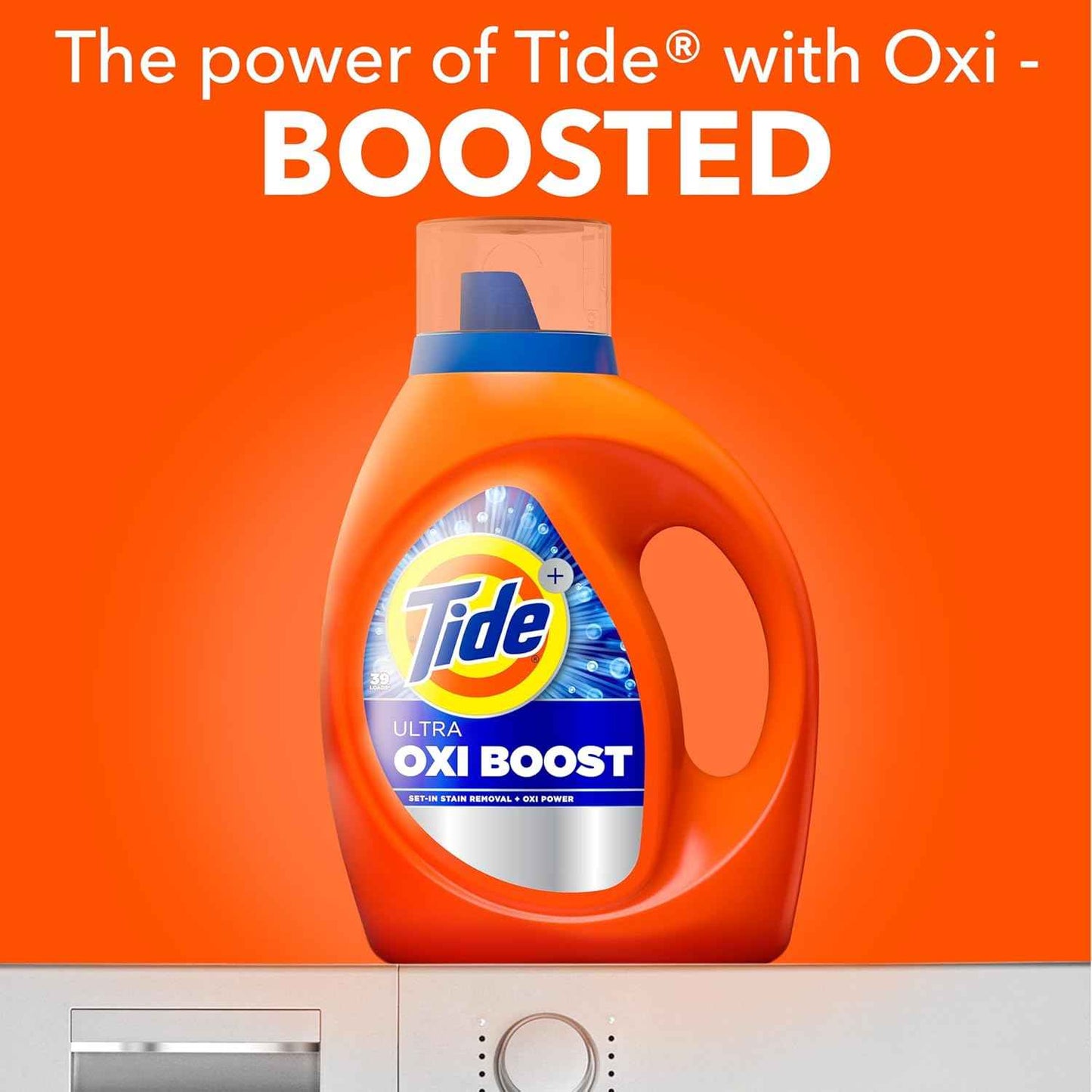 Tide Ultra Oxi Boost Liquid Laundry Detergent – Heavy Duty Detergent for Camping Towels and Outdoor Gear