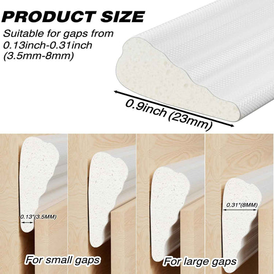 Furinno Wedge Weather Stripping – RV Door Weatherproofing for Road Trips, Self-Adhesive Foam Seal