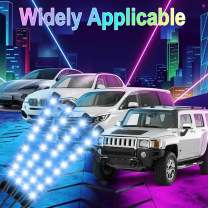High-End Car Interior Lighting System, Waterproof Silicone LED Strips with Music Sync for Luxury Sedan Footwell & Under-Dash