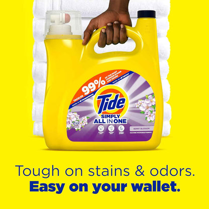 Tide Simply Liquid Laundry Detergent for Cold-Wash Energy-Saving Households, Daybreak Fresh, 182 fl oz