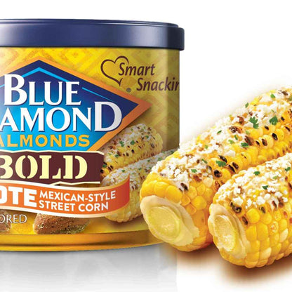 Blue Diamond Almonds BOLD Snack Nuts Variety Pack, 6 oz Resealable Travel Cans for Road Trips, Picnics and Backyard Gatherings