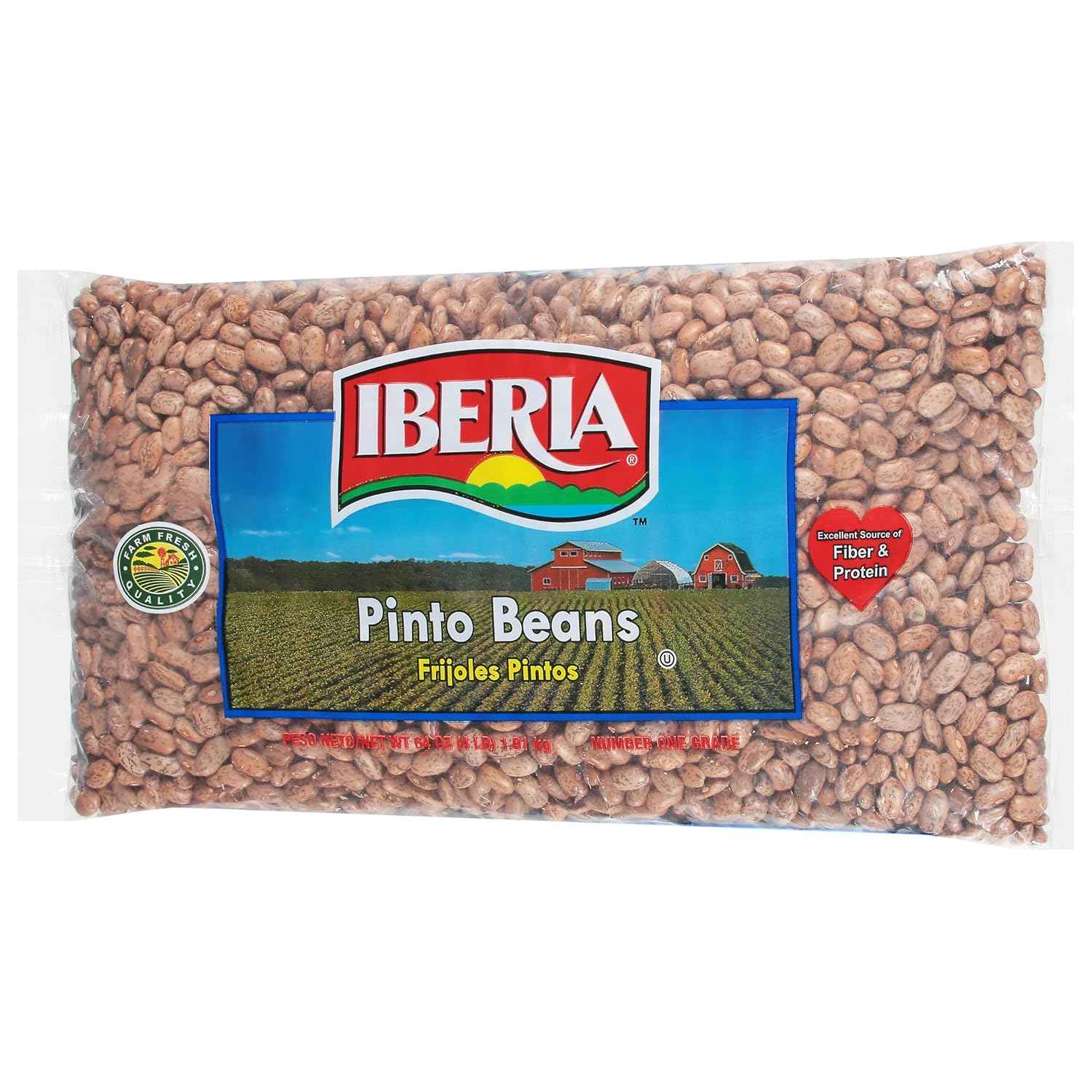 Iberia Pinto Beans 4 lb – Single-Ingredient Bulk Pantry Staple for Clutter-Free Meal Prep
