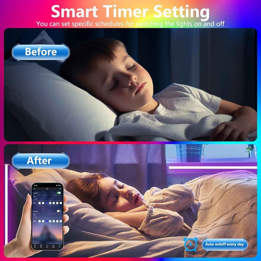 PSTAR LED Strip Lights for Bedtime Wind Down Routine, Calm Dimmable RGB Lighting for Bedroom and Sleep Sanctuary