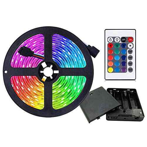 BrightUmi Battery Operated LED Strip Lights – Waterproof Outdoor String Lighting for Tent, Garden, Bike