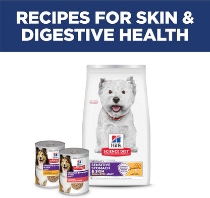 Hill's Science Diet Adult Sensitive Stomach Small Bites – Practical Housewarming Gift for Dog-Loving Friends, 15 lb Bag