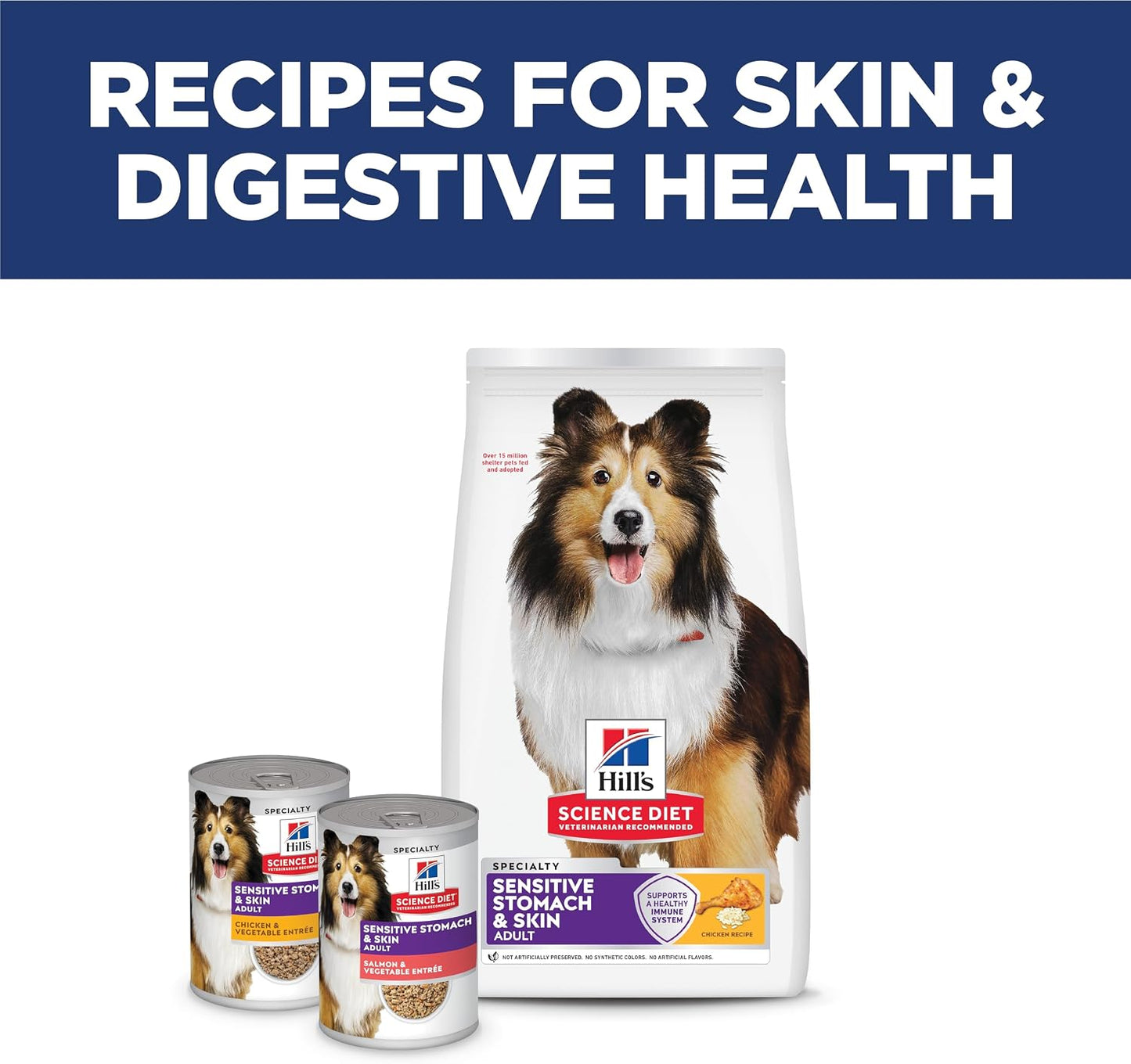 Hill's Science Diet Sensitive Stomach & Skin Adult Kibble, 30 lb | Practical Welcome-Home Gift for Adopted Sensitive Dogs