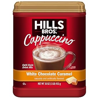 Hills Bros. Sugar Free French Vanilla Instant Cappuccino – Home Office Focus Drink, Just Add Water for a Quick Midday Pick-Me-Up