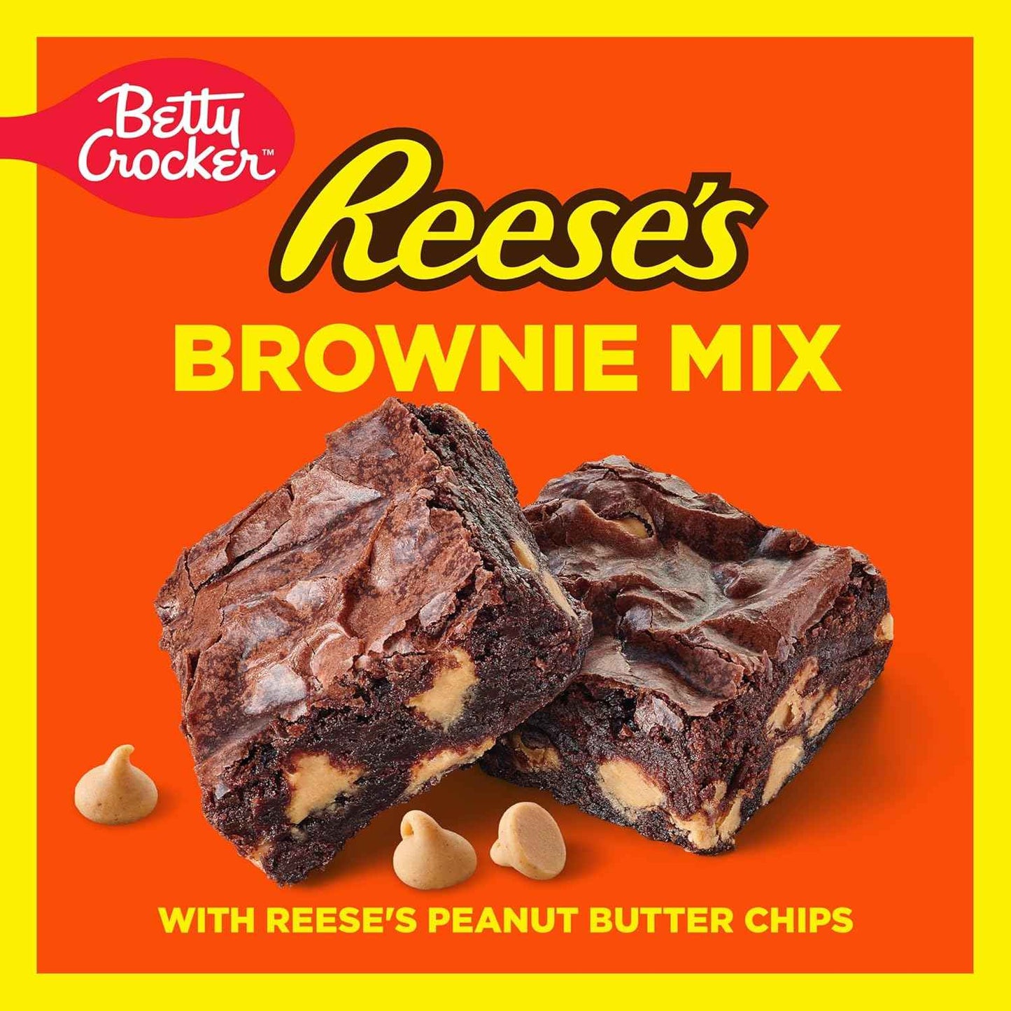 Betty Crocker REESE'S Brownie Mix with Peanut Butter Chips – Fast Dessert for Busy Home Bakers and Dorm Room Baking