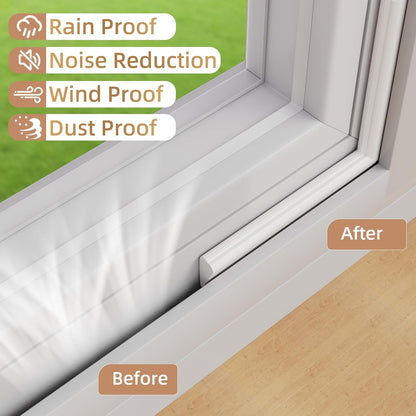 Holikin Wedge Foam Weather Stripping – Single Roll Door and Window Seal, Neutral White Tape for an Uncluttered Frame Line