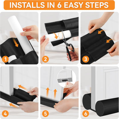 Holikme Under Door Draft Stopper – No-Tool, No-Adhesive Door Seal Safe for Rental Apartments
