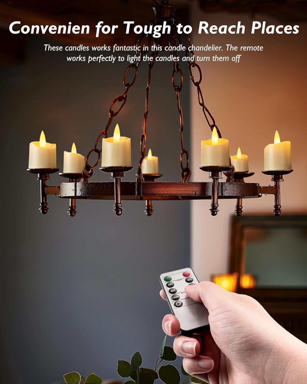 Homemory Flameless Rechargeable Tea Lights for Homes with Kids and Pets, Smoke-Free Votive Candles with Auto Timer