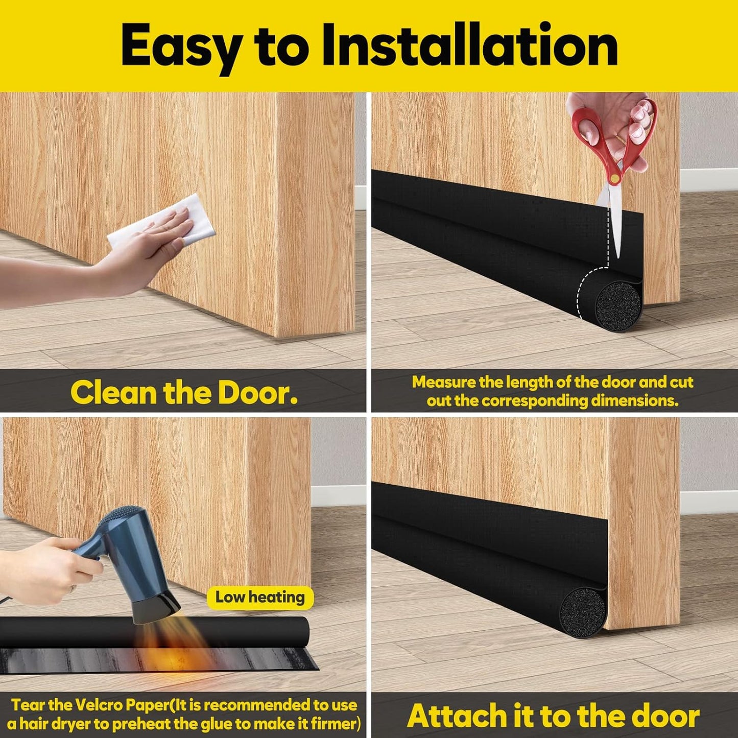 HomeProtect Draft Stopper for Bedroom Door – Block Nighttime Noise and Light for Deeper, Restorative Sleep