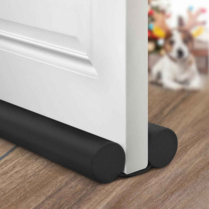 Holikme Door Draft Stopper – Sleek Black Door Sweep for Bedroom Decor and Cozy Living Room Style