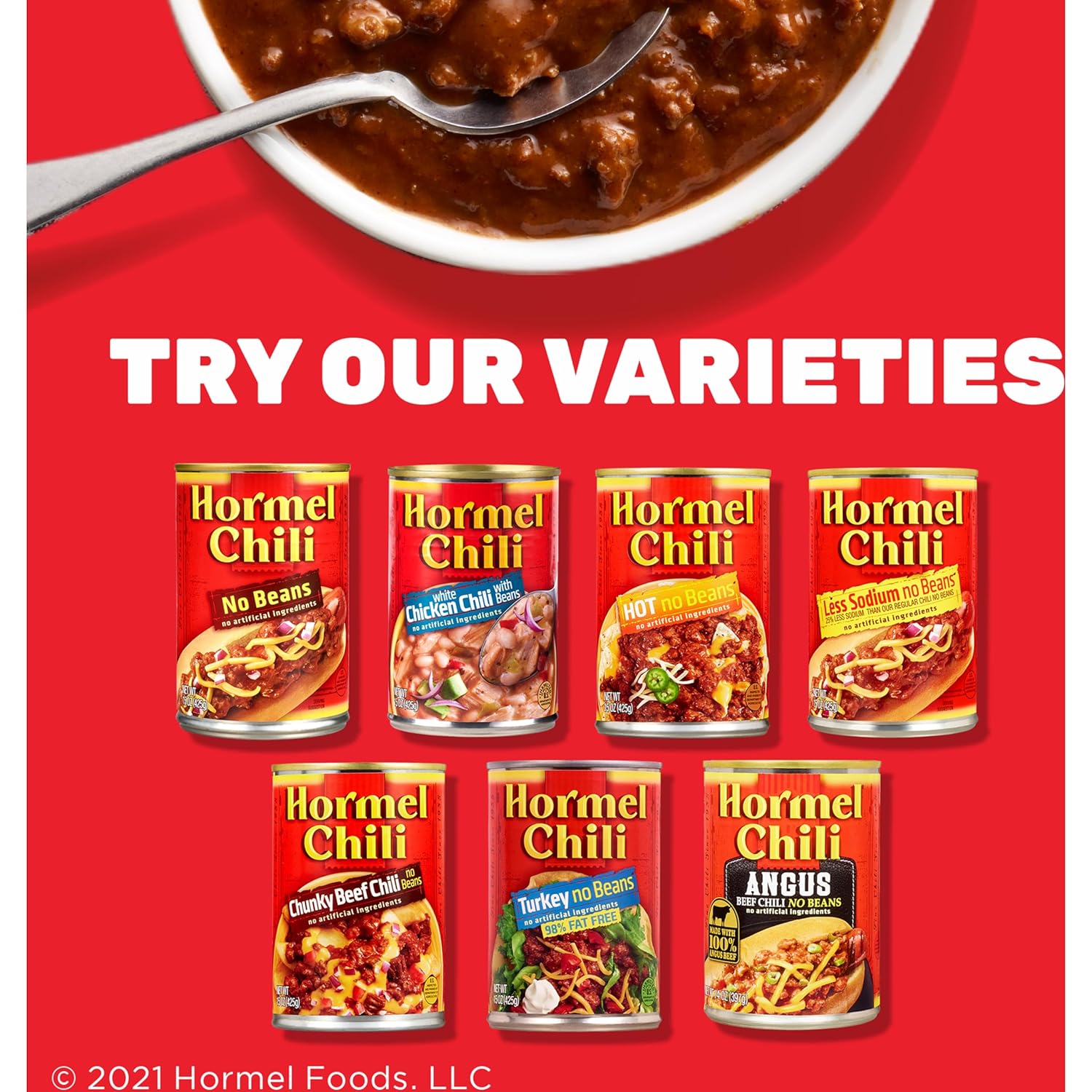 Hormel Chili No Beans – Quick Office Lunch for Busy Workdays, 19 oz Heat-and-Eat Can