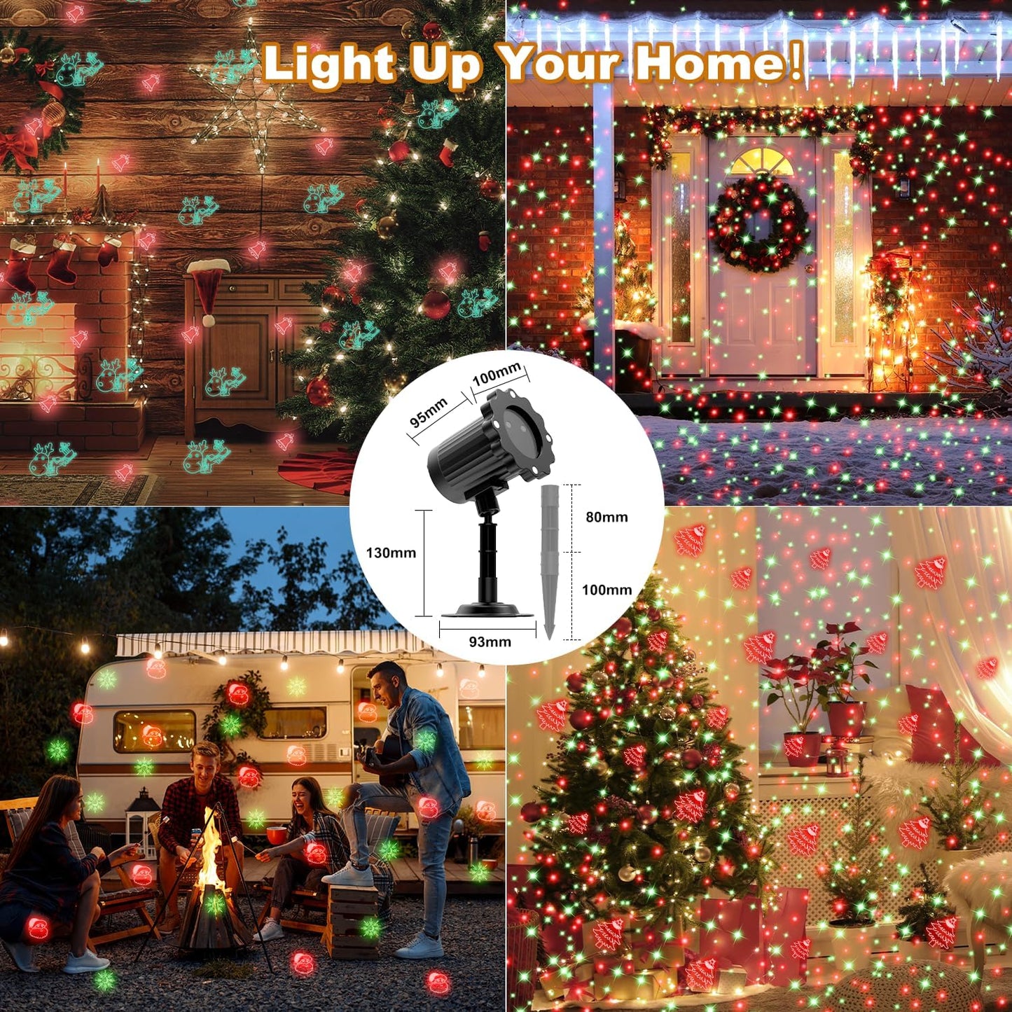 Housewarming and Holiday Gift Idea – Waterproof Christmas Light Projector with Timer for Busy Families and First Time Homeowners