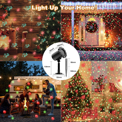 Housewarming and Holiday Gift Idea – Waterproof Christmas Light Projector with Timer for Busy Families and First Time Homeowners