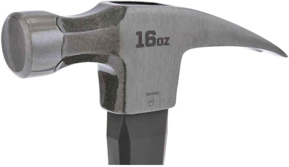 IRWIN 16 oz Fiberglass Claw Hammer – Garage Workshop Essential for DIY Framing and Trim Projects