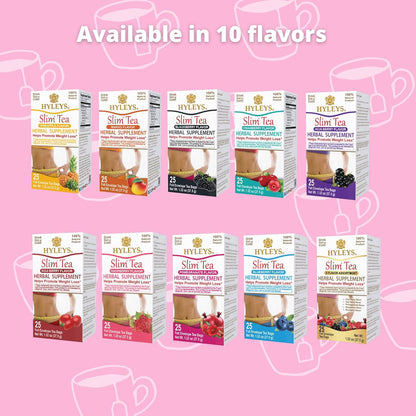 Hyleys Slim Tea 5 Flavor Assortment – Nightly Bedtime Detox Ritual for Women Pursuing Weight Loss and Body Shaping