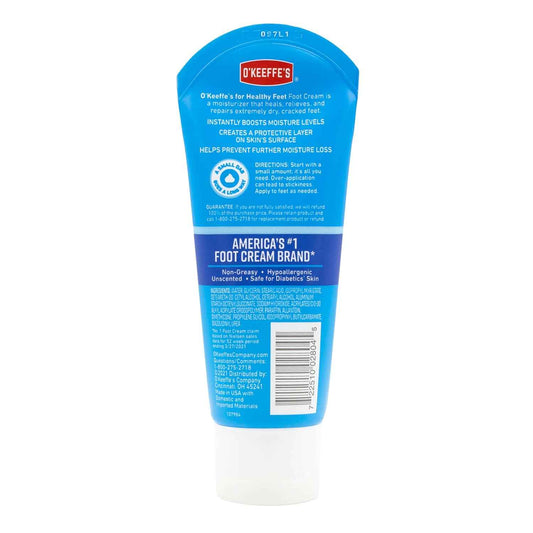 O'Keeffe's for Healthy Feet Foot Cream – TSA-Friendly 3.2 oz Travel Jar for On-the-Go Foot Repair